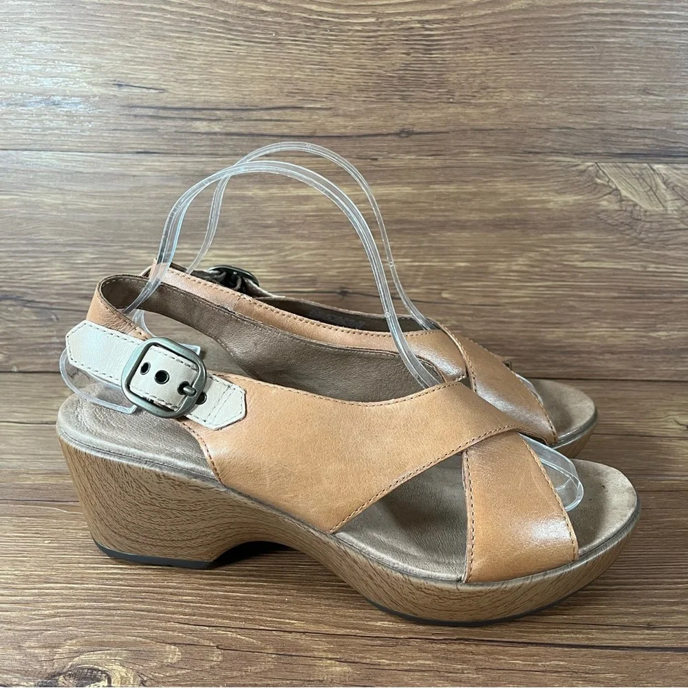 Dansko Jacinda Brown Leather Strappy Sandals Clogs Women’s Size 9.5 (40) Shoes_11
